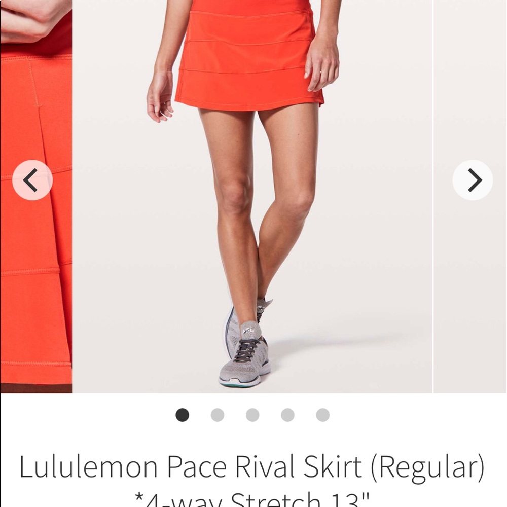 Lululemon pace rival skirt size 10